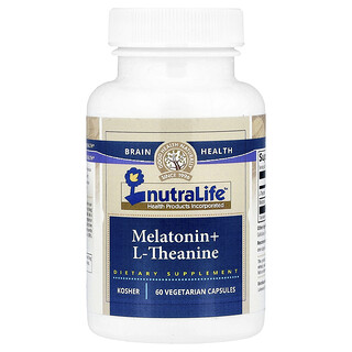 NutraLife, Melatonina y L-teanina, 60 cápsulas vegetales