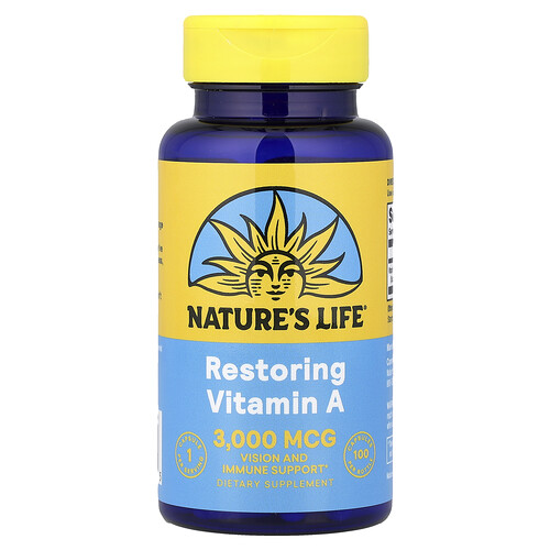 ネイチャーズライフ Nature's Life, ビタミンA、3,000mcg（10,000 IU）、100粒