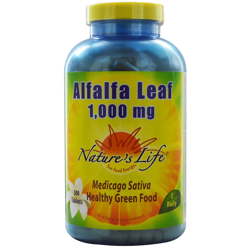 Nature's Life, Alfalfa Leaf, 1,000 mg, 500 Tablets iHerb