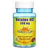 Nature's Life, Betaine HCl, 350 mg, 100 Tablets