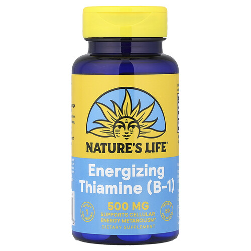 Nature's Life, Energizing Thiamine (B-1), 500 mg, 50 Tablets