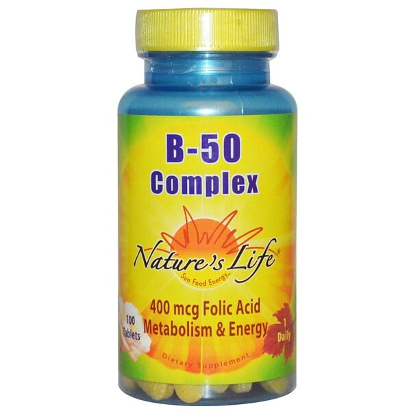 Nature's Life‏, معقد B-50، يحتوي على 100 أقراص