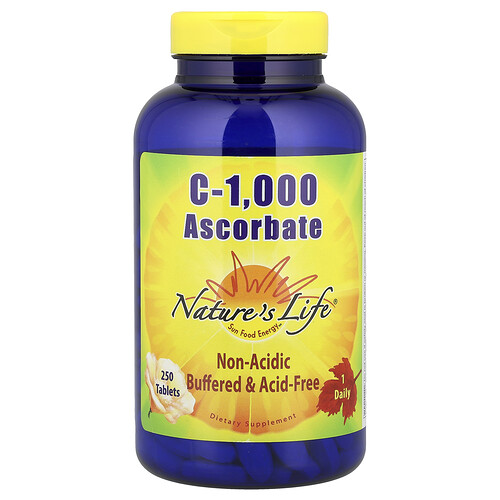 Nature's Life, C-1.000 Ascorbat, 250 Tabletten