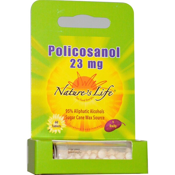 Nature's Life, Поликосанол, 23 мг, 60 таблеток