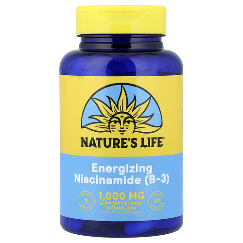 Nature's Life Energizing Niacinamide (B-3), 1,000 mg, 100 Tablets