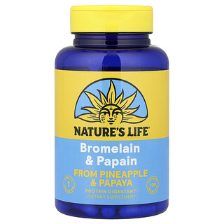Nature's Life, Bromelain & Papain, 100 kapslí
