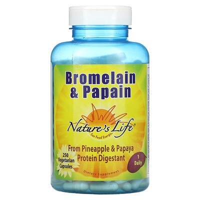 

Nature's Life Bromelain & Papain 250 Vegetarian Capsules