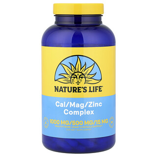 Nature's Life, Complejo de calcio, magnesio y zinc, 250 cápsulas
