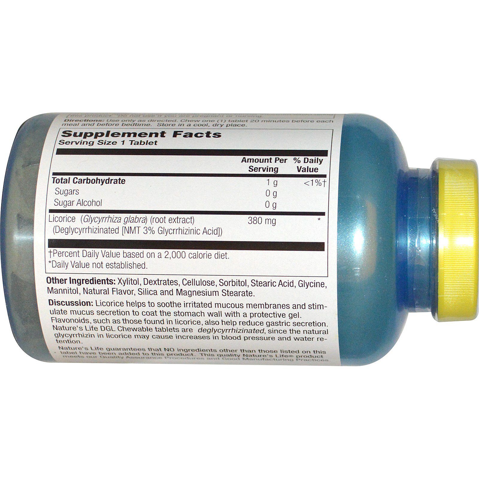 Nature's Life, DGL Licorice Chewable, 100 Tablets iHerb