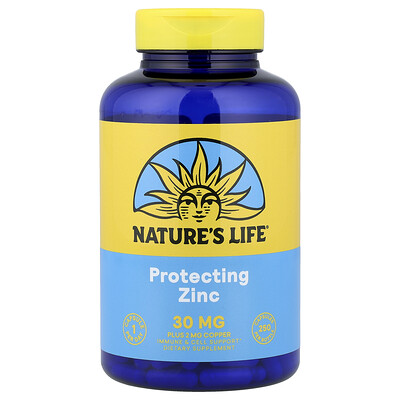 Nature's Life, Zinc protector más cobre, 250 cápsulas
