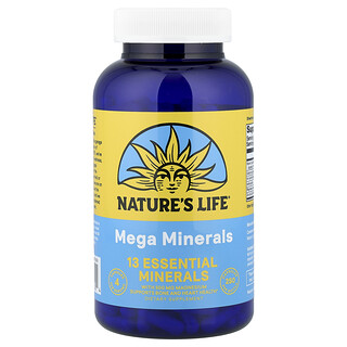 Nature's Life, Mega Minerals, 250 Cápsulas