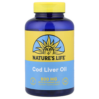Nature's Life, Tran med vitamin A og D, 180 mykgeler