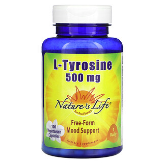 Nature's Life, L-tirosina, 500 mg, 100 cápsulas vegetarianas