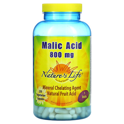 

Nature's Life Malic Acid 800 mg 250 Vegetarian Capsules
