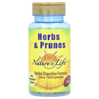 Nature's Life, Hierbas y ciruelas pasas, 100 comprimidos vegetales