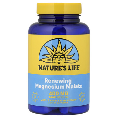 Nature's Life, Renewing Magnesium Malate, 200 mg, 100 Tablets