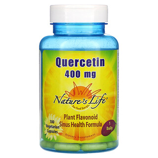 Nature's Life, Кверцетин, 400 мг, 100 вегетарианских капсул
