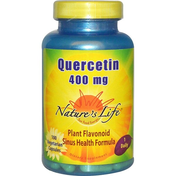 Nature's Life, Кверцетин, 400 мг, 100 растительных капсул