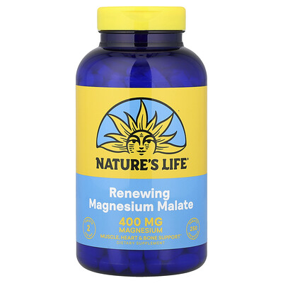 Product Image for Nature's Life, Renewing Magnesium Malate, 250 Tablets (200 mg per Tablet)