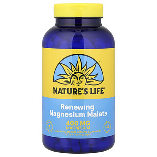 Nature's Life, Memperbarui Magnesium Malat, 250 Tablet (200 mg per Tablet)
