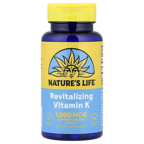 Nature's Life Revitalizing Vitamin K, 1,000 mcg, 50 VegCaps