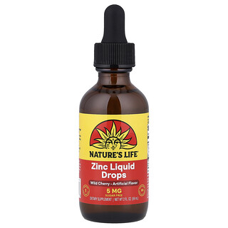 Nature's Life, Zinc Liquid Drops, Wild Cherry, 2 fl oz (59 ml)