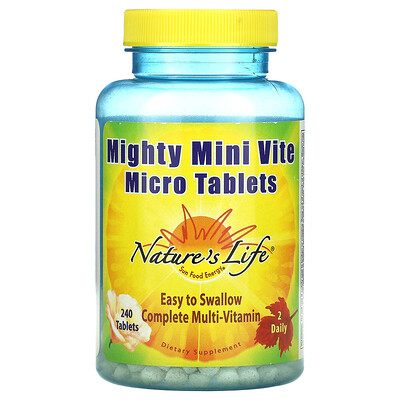 Nature's Life Mighty Mini Vite, 240 Micro Tablets