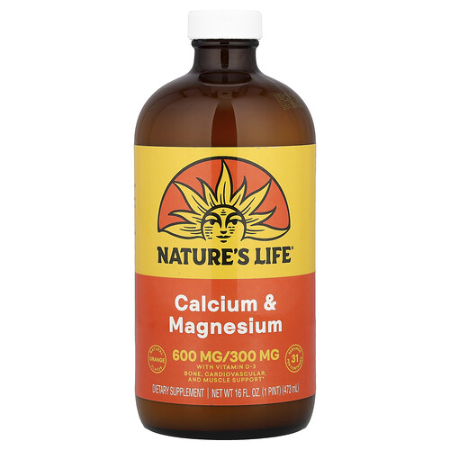 Nature's Life Calcium & Magnesium Natural Orange 16 fl oz (473 ml)