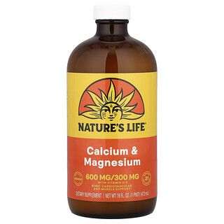 Nature's Life, Calcium & Magnesium, Natural Orange, 16 fl oz (473 ml)