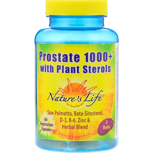 Nature's Life, Prostate 1000 + with Plant Sterols, 60 Vegetarian Capsules (Discontinued Item)