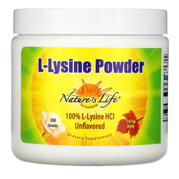 L-Lysine в порошке, без вкусовых добавок, 200 г