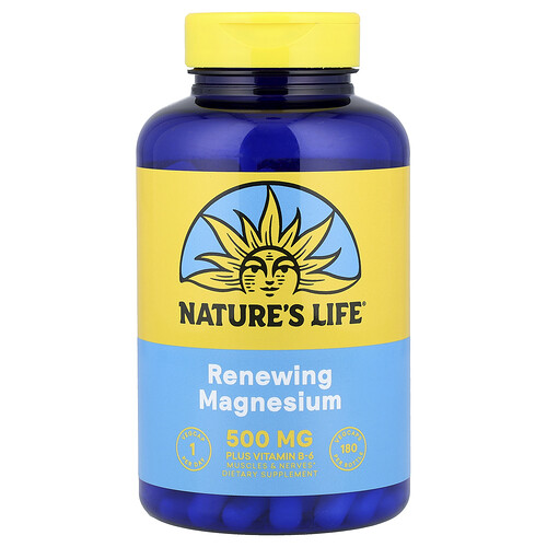 Nature's Life, Renewing Magnesium, regenerierendes Magnesium, 180 pflanzliche Kapseln