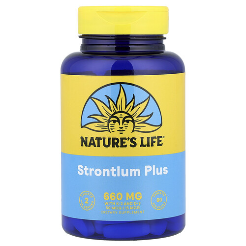 Nature's Life Strontium Plus with K2 and D3, 60 Tablets