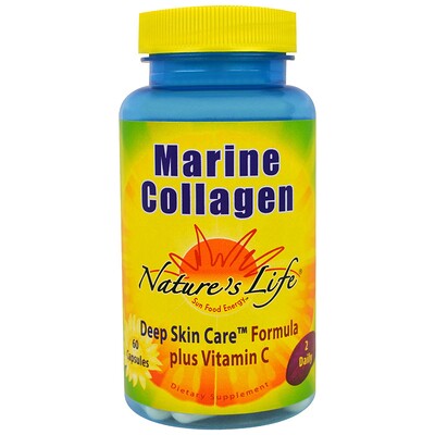 Nature's Life Marine Collagen (Морской коллаген), 60 капсул