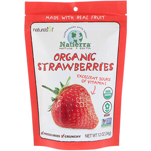 Отзывы о Натиерра Натурес Ол, Organic Freeze-Dried, Strawberries, 1.2 oz (34 g)