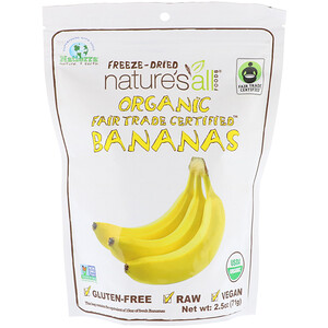 Отзывы о Натиерра Натурес Ол, Organic Freeze-Dried, Fairtrade Certified Bananas, 2.5 oz (71 g)