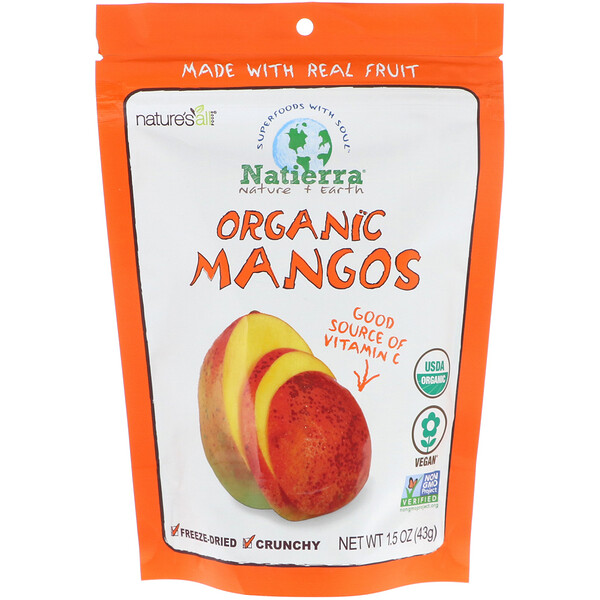 Natierra‏, Organic Freeze-Dried, Mango, 1.5 oz (42.5 g)