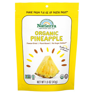 Natierra, Organic Freeze-Dried Pineapple, 1.5 oz (43 g)