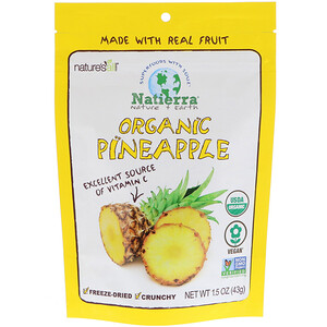 Отзывы о Натиерра Натурес Ол, Organic Freeze-Dried, Pineapples, 1.5 oz (43 g)