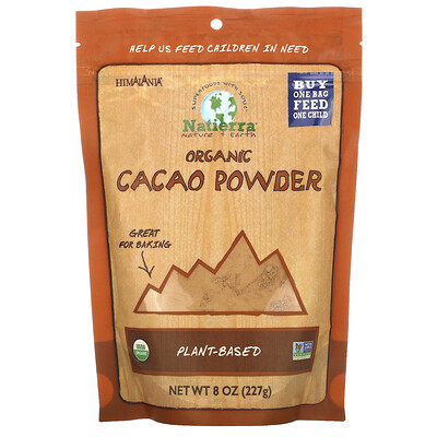 Natierra Органический порошок какао, 227 г (8 унций)