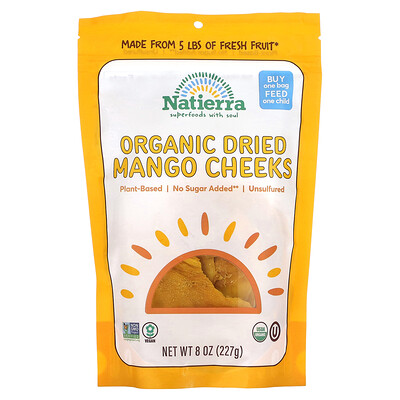 

Natierra Organic Dried Mango Cheeks 8 oz (227 g)