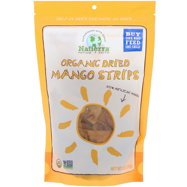 Organic Dried, Mango Strips, 8 oz (227 g)