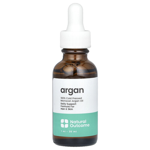 Natural Outcome 100% Cold Pressed Morrocan Argan Oil, 1 oz (30 ml)