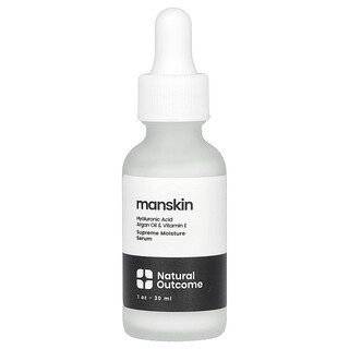 Natural Outcome, Man Skin, Supreme Moisture Serum, geurvrij, 30 ml