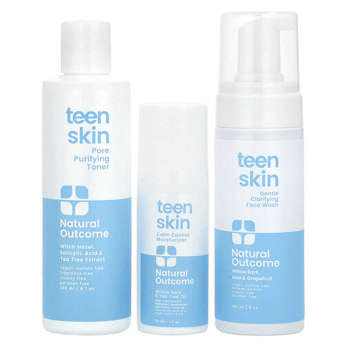 Natural Outcome, Teenskin, Everyday Face Kit, Gesichtspflege-Set, 3-teiliges Set