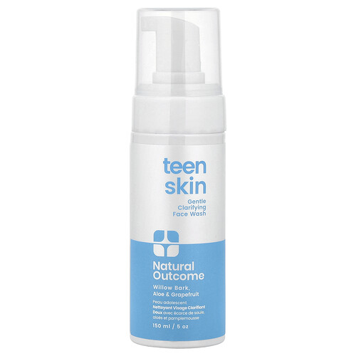 Natural Outcome, TeenSkin, Jabón líquido facial purificante suave, 150 ml (5 oz)