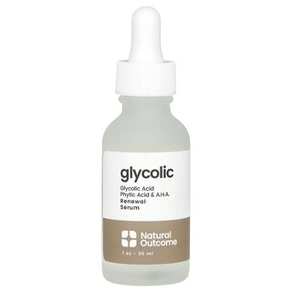 Natural Outcome, Glikolat, Serum Pembaruan, Bebas Pewangi, 30 ml (1 ons)