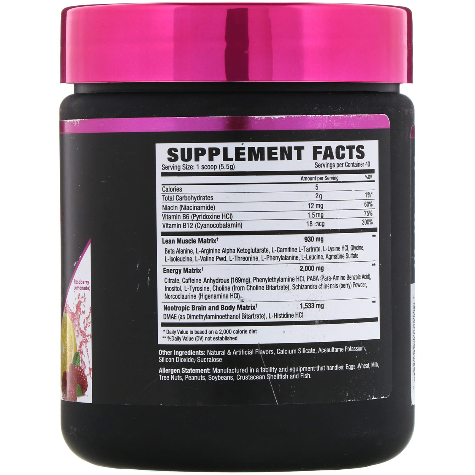 NLA for Her, Uplift, Pre Workout, Raspberry Lemonade, 7.76 oz (220 g