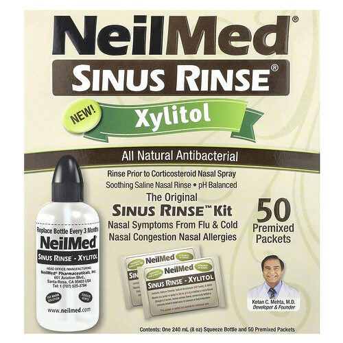 NeilMed Sinus Rinse Xylitol Kit with Refill Packets, 50 ct | CVS