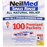 NeilMed, Средство для полоскания носа, натуральное средство для облегчения, 100 пакетиков отзывы